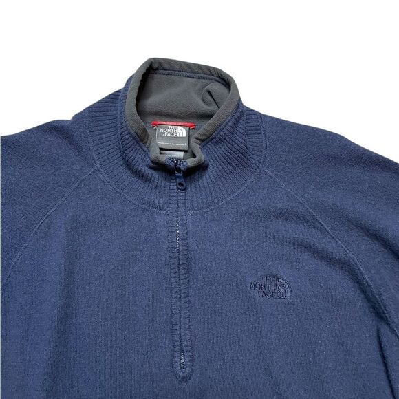 The North Face Men's Wool Blend Sweater Navy Blue Size XL - Picture 6 of 7